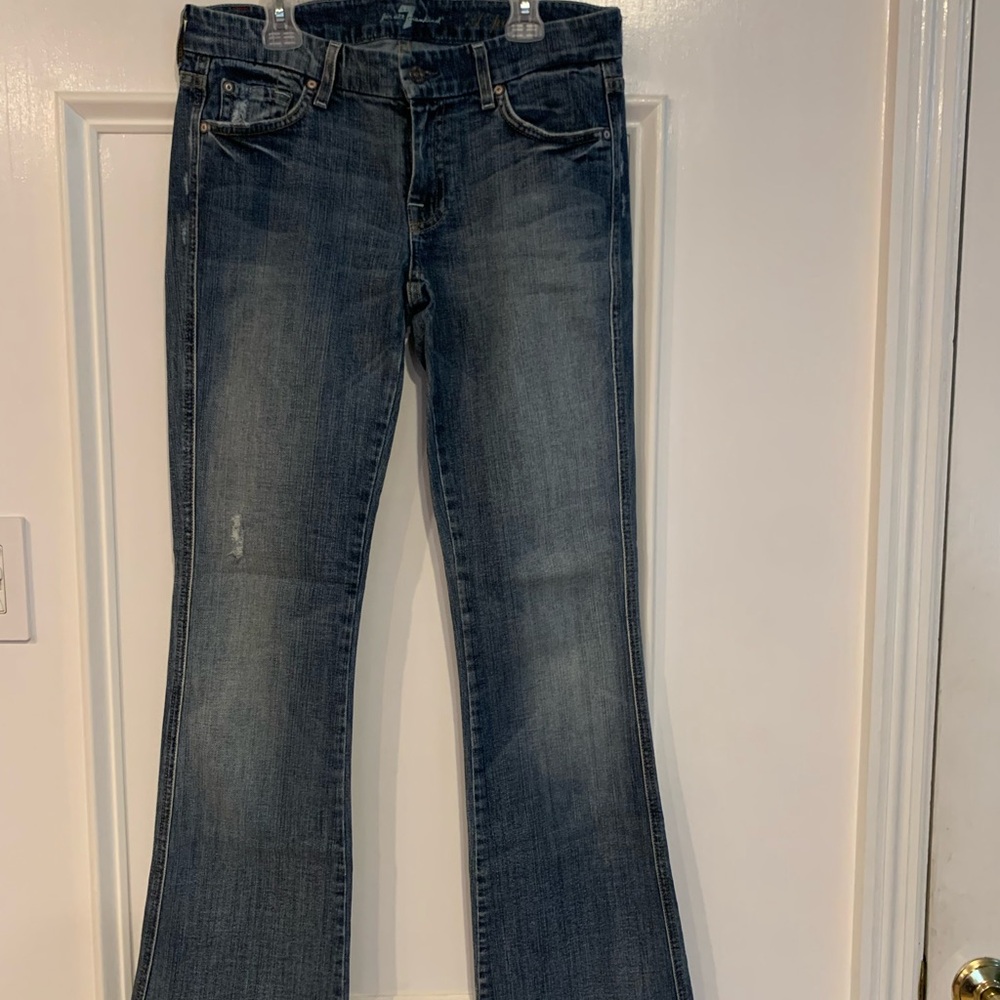 7 For All Mankind Blue Flare Jeans